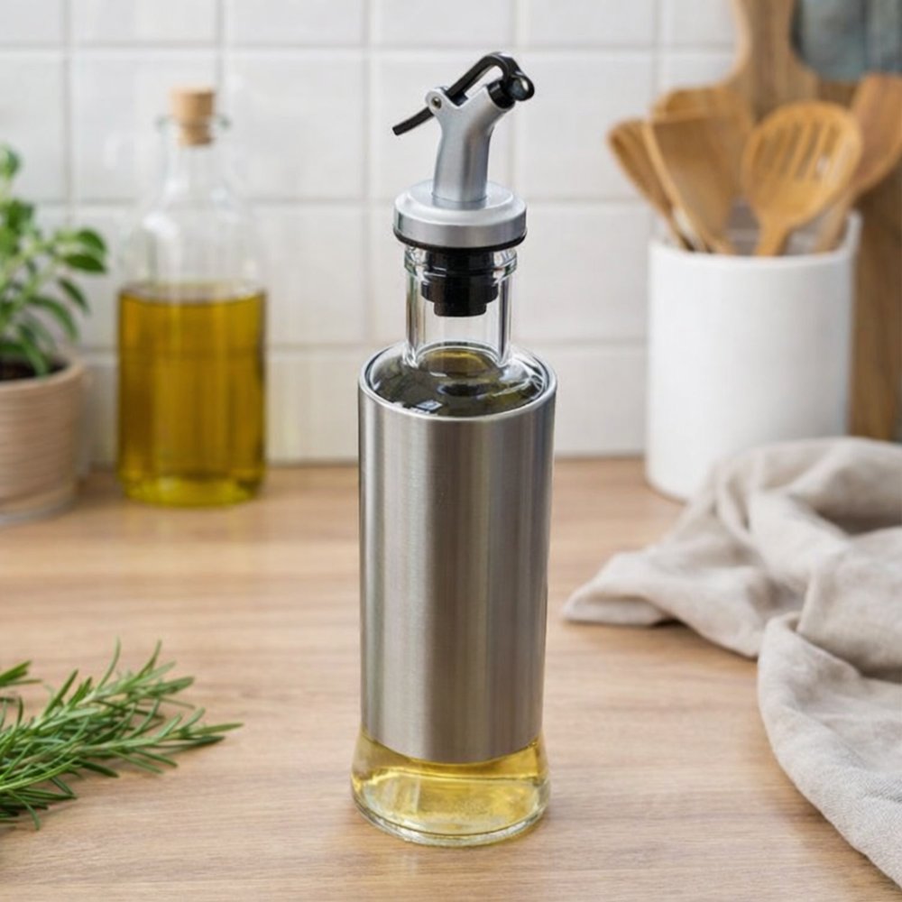 Dispenser de Temperos 300 ml Vidro Transparente com Tampa Inox Dose Precisa para Cozinha - Imagem 5