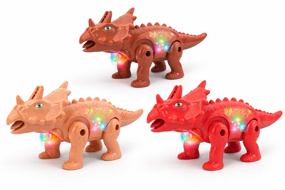 Dinossauro Luminoso Brinquedo Anda Luz Som Movimento - Imagem 3