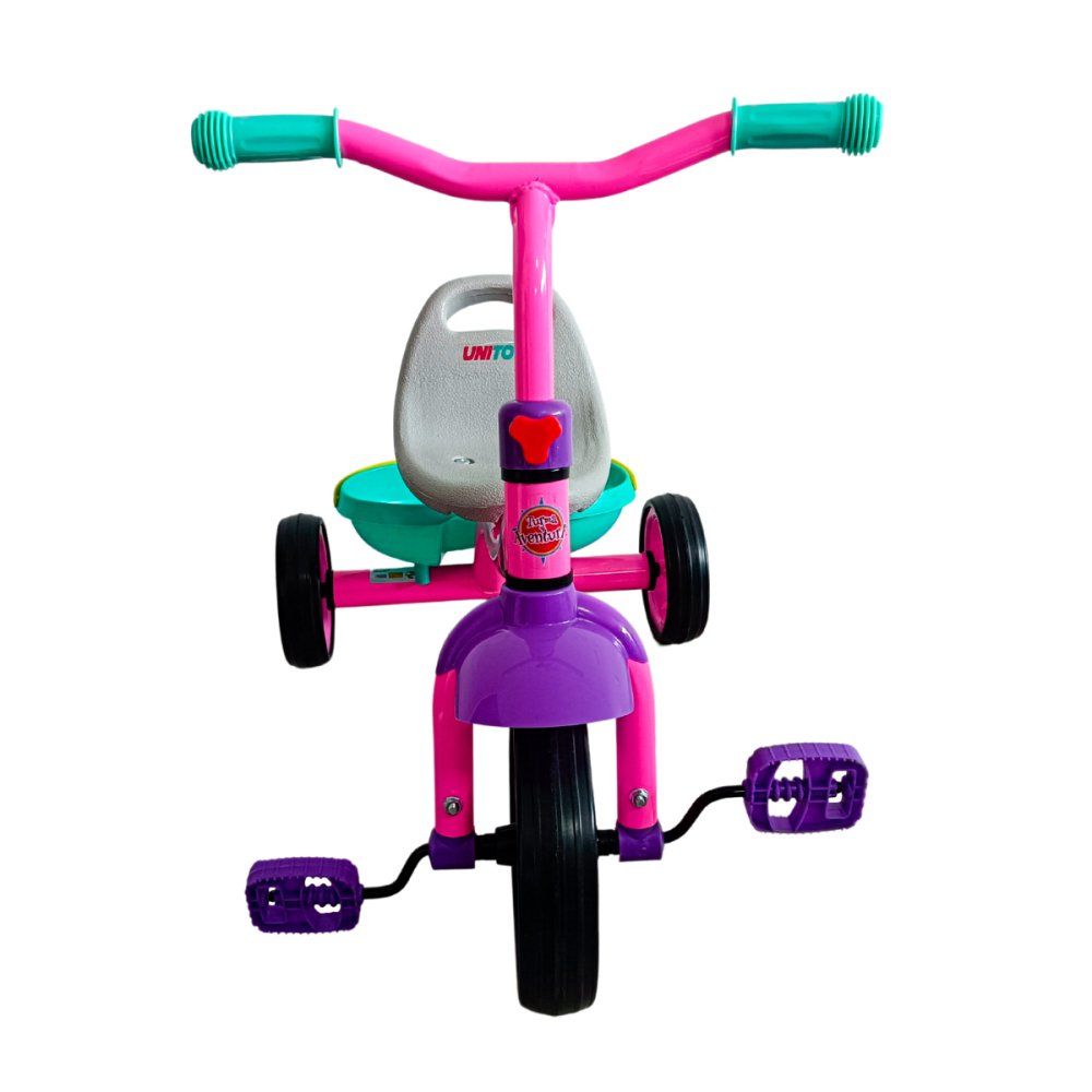 Triciclo Infantil Rosa com Cinto de Segurança e Guidão Anatômico para Crianças até 5 Anos - Imagem 3