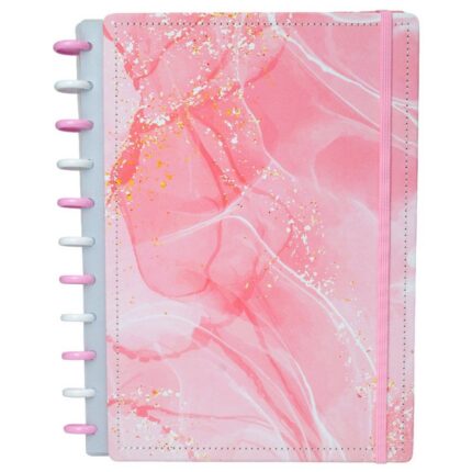 Caderno Capa Dura Médio M Disco Reposicionável Gran Rosa