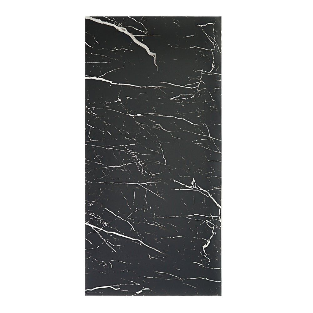 Placa Decorativa Papel de Parede Marmorizada Preta - Imagem 2