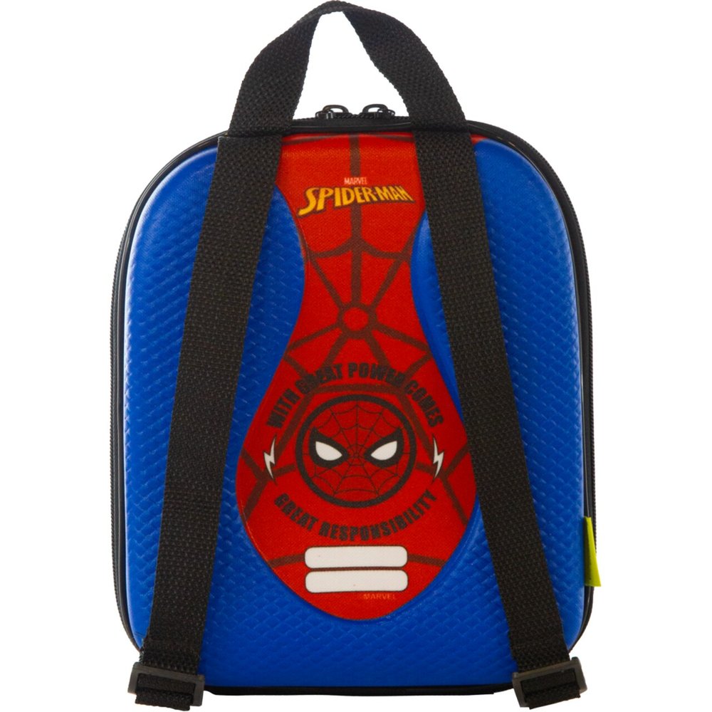 Mochila Infantil Homem Aranha Tamanho P Azul Resistente Escolar Escolaridade 3D - Imagem 3