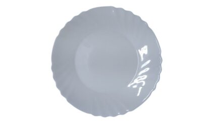 Conjunto 6 Pratos Rasos de Sobremesa 20 cm Vidro Branco Lehavi para Mesa e Utilidades Domésticas