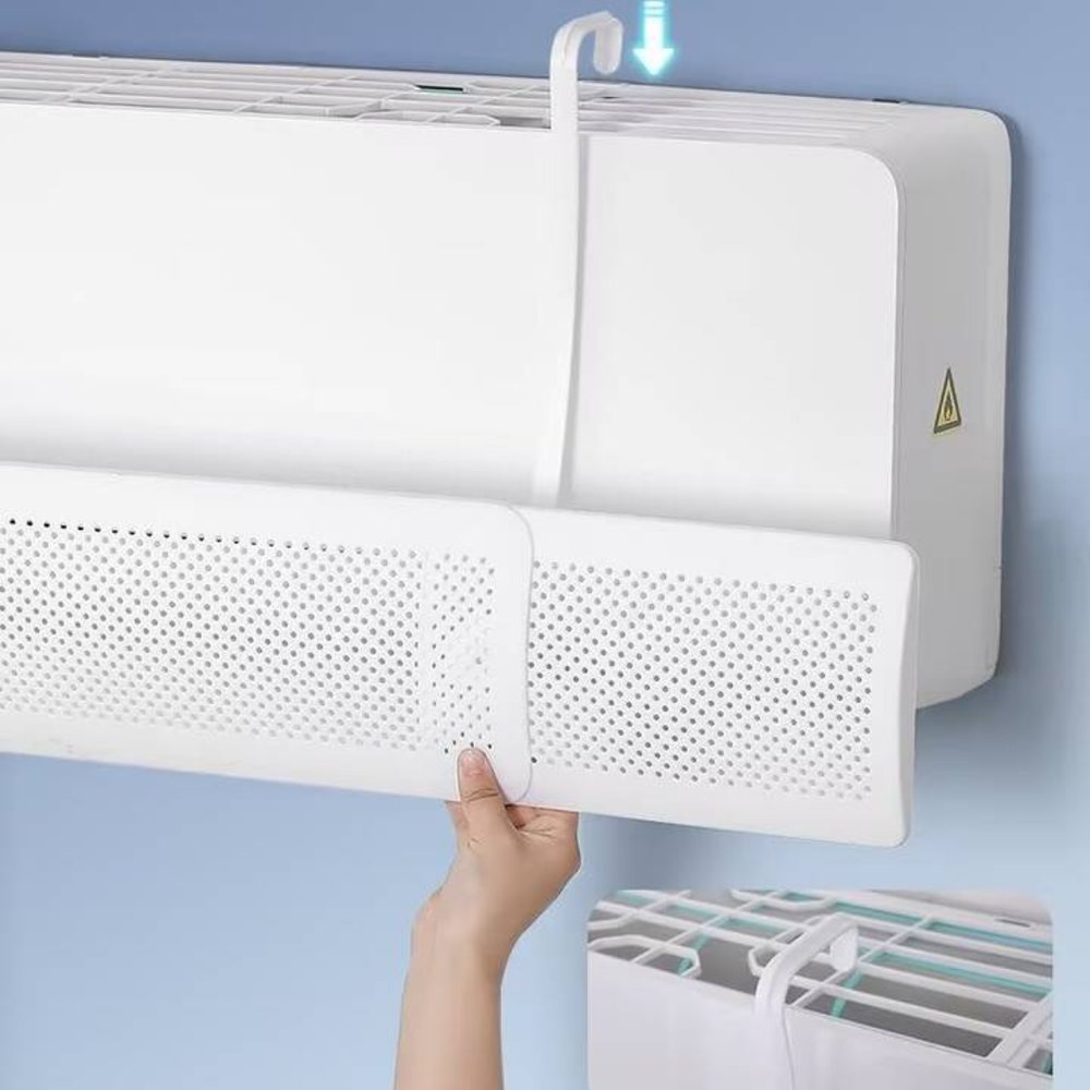 Defletor Suporte Para Ar Condicionado Modelo Ajustável Branco Resistente Ventilação Econômica - Imagem 5