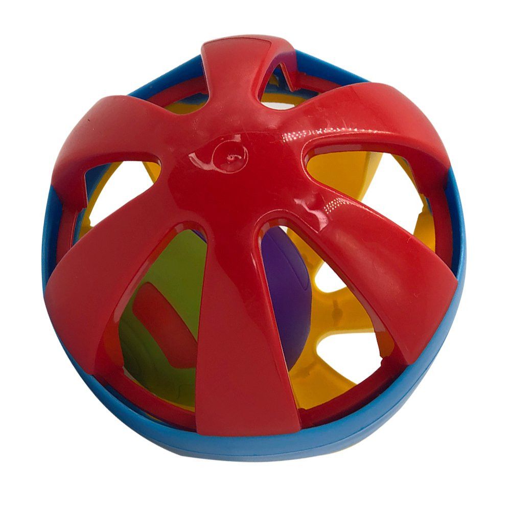 Conjunto Chocalho Torre e Bola Infantil Colorido Material Seguro Estimulador Sensorial - Imagem 3