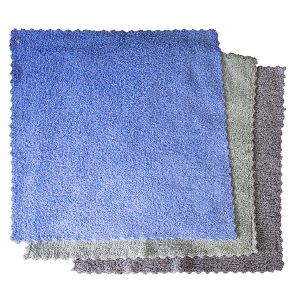 Kit 3 Unidades Pano Microfibra Super Soft Sortido 30x30cm Alta Absorção Limpeza - Imagem 3