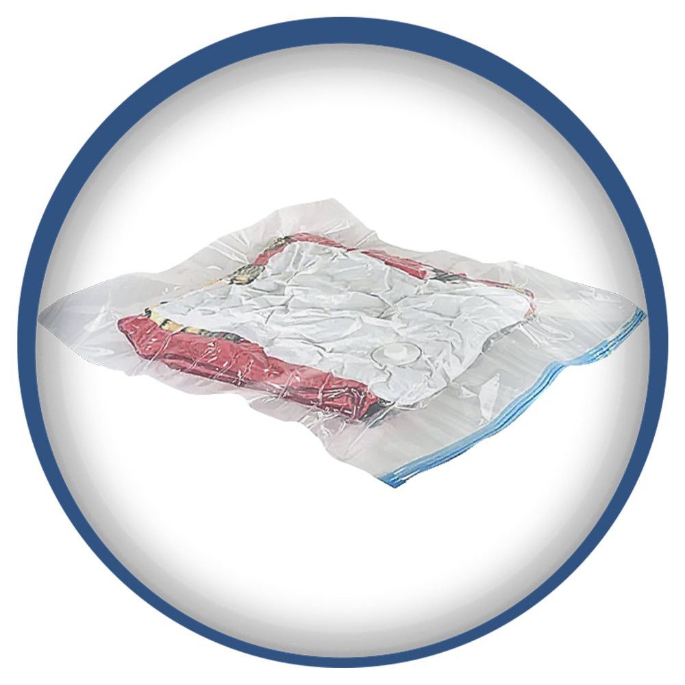 Saco Organizador a Vácuo M para Roupas 60x80cm Reutilizável Antimofo e Compactação - Imagem 12