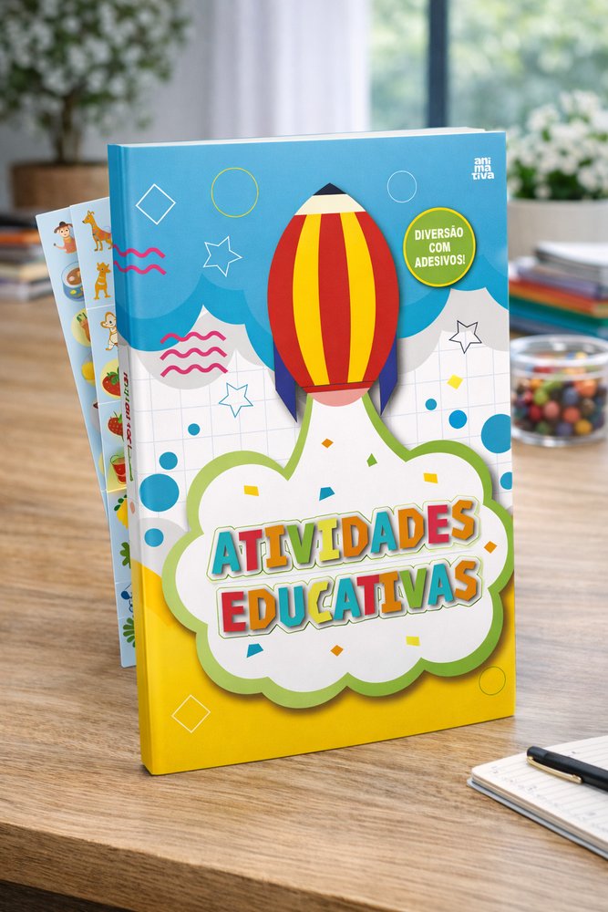 Caderno Atividades Educativas 16 Folhas Escolar Animativa Material Didatico Infantil - Imagem 5