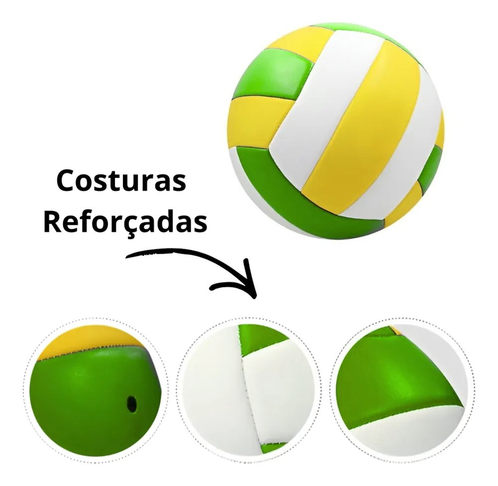 Bola Vôlei Infantil Vinil DDG5101 Macia Inflável Brinquedo Criança 3+ - Imagem 4