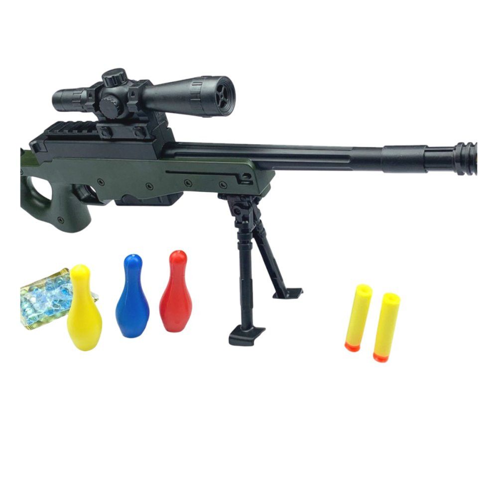 Arma de Brinquedo Fuzil M16 Gel Tiro ao Alvo 50cm com 500 Bolinhas Gel Airsoft - Imagem 2