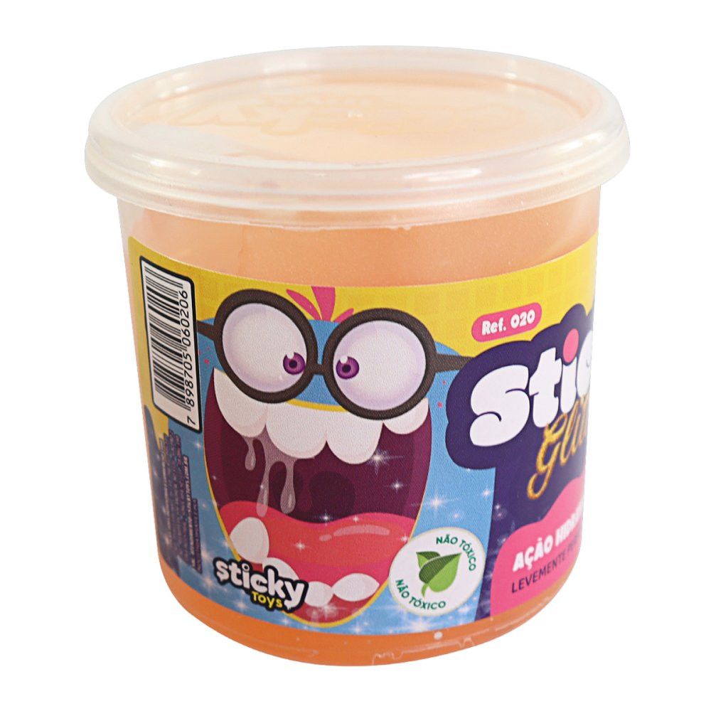 Pote de Slime Geleca 130g Sortido com Glitter Colorido Brilha Brinquedo Sensorial - Imagem 4