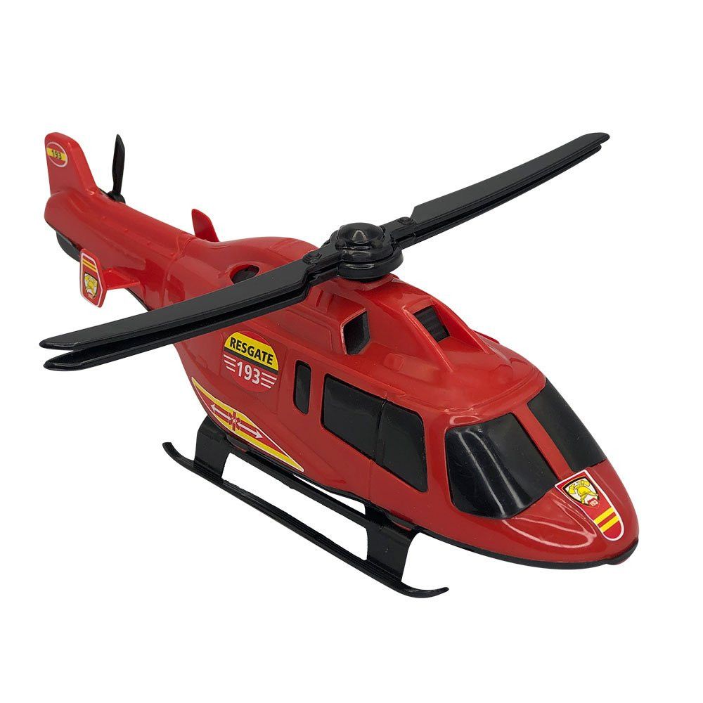 Kit Brinquedos Polícia Triplo BS com Carro, Moto e Helicóptero Vermelho Infantil - Imagem 3