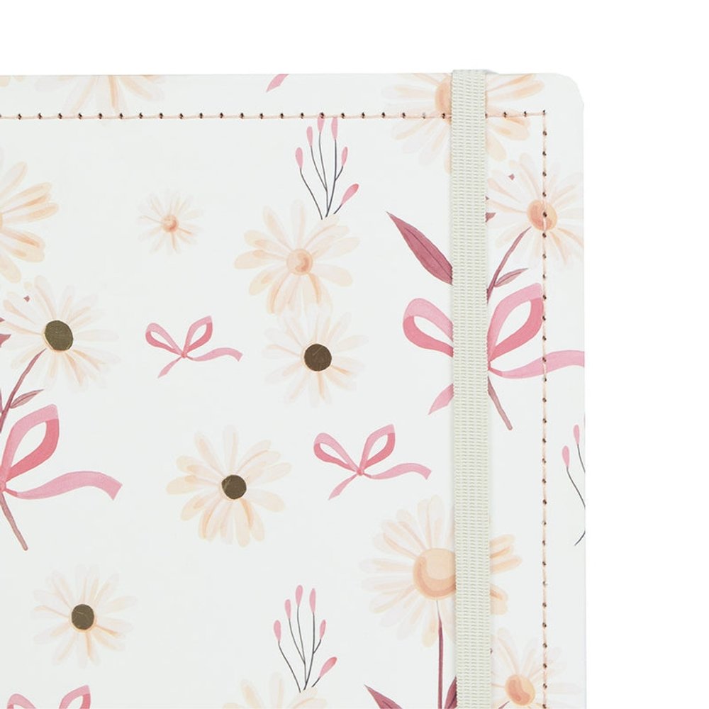 Caderno Inteligente Disco A4 60 Folhas Reposicionáveis Capa Dura Floral Elástico Disko - Imagem 2