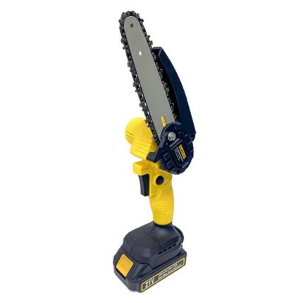 Mini Motosserra Elétrica 6 Polegadas Bateria Recarregável Bivolt Portátil Corte Rápido
