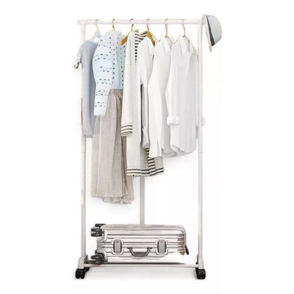 Arara de Multiuso para Roupas com Prateleira Sortido Metal e Madeira 1,5m - Imagem 2