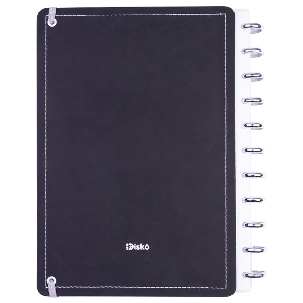 Caderno Listral Preto Disko Grande G Capa Dura Disco Reposicionável - Imagem 7