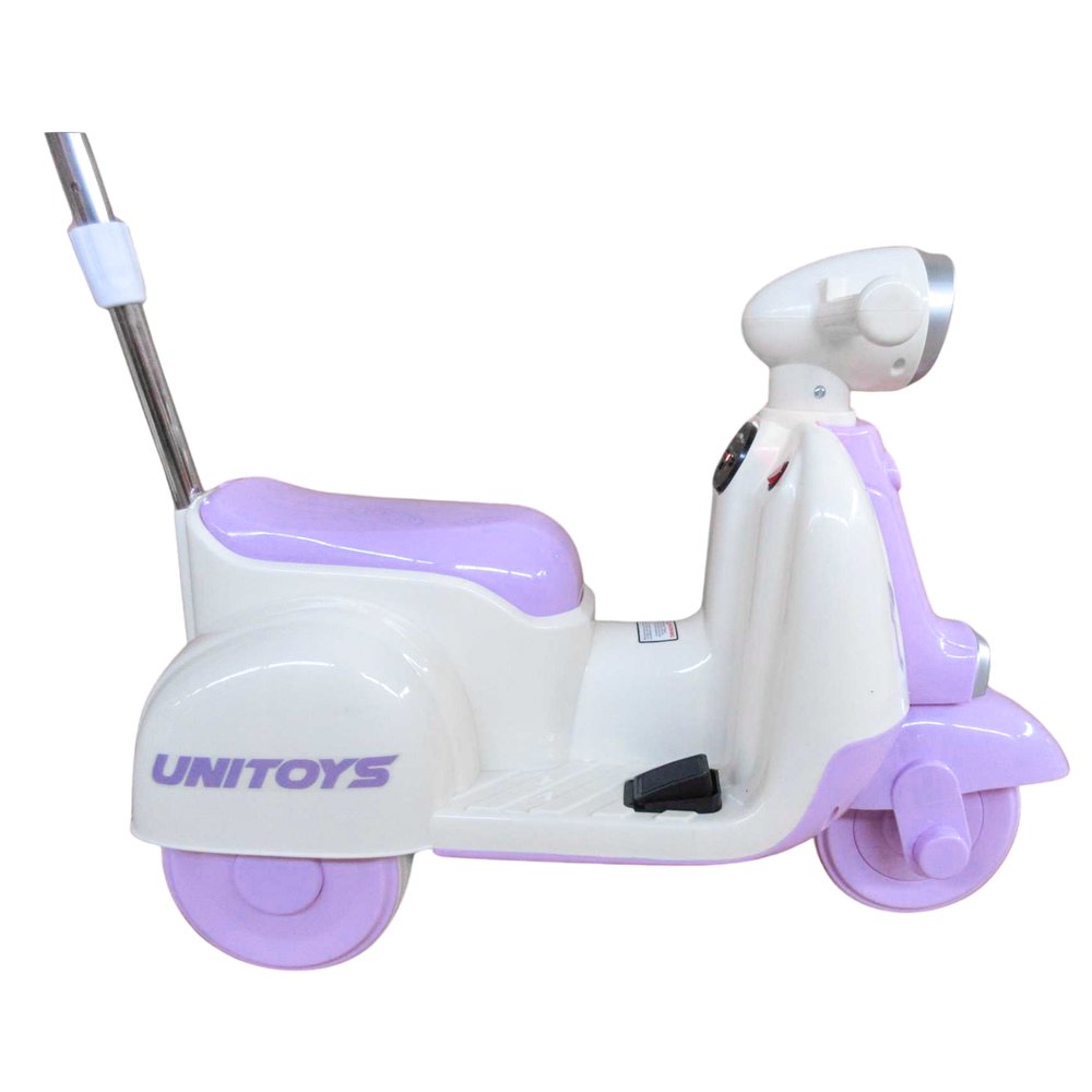 Moto Elétrica Infantil Candy com Empurrador - Lilás - Imagem 2