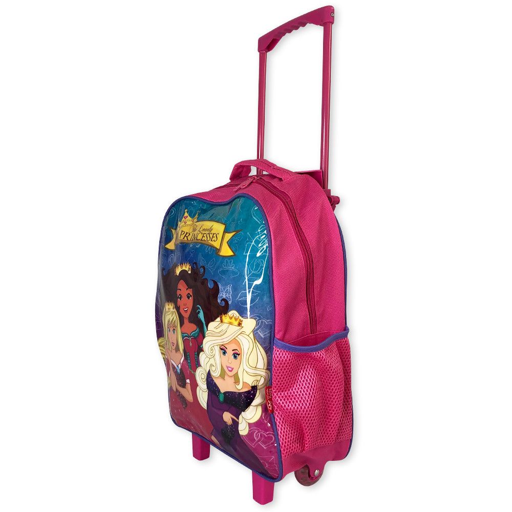 Kit Mochila Infantil Escolar 3 Peças Princesas Rosa Mochila + Lancheira + Estojo Resistente - Imagem 2