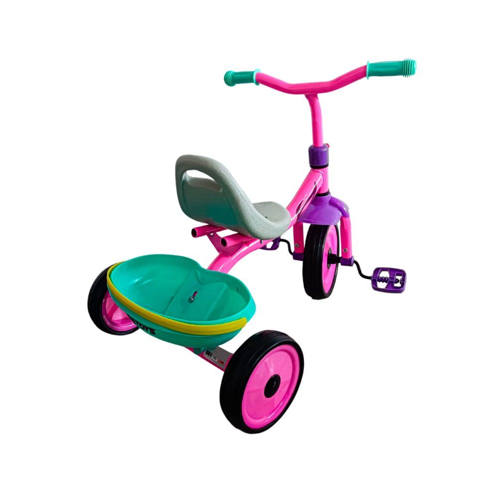 Triciclo Infantil Rosa com Cinto de Segurança e Guidão Anatômico para Crianças até 5 Anos - Imagem 2