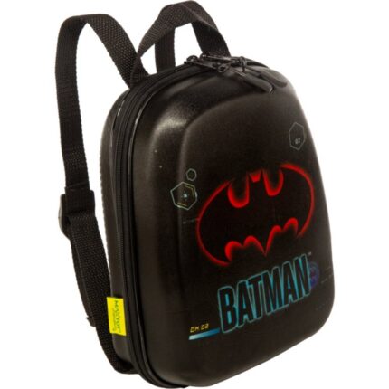 Mochila Infantil Batman Tamanho P Preta Resistente Escolar Costas com Vários Compartimentos