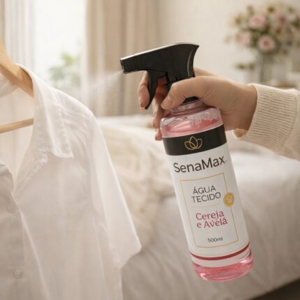 Água para tecido cereja e avela 500ml - rosa