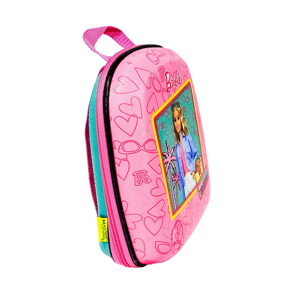 Mochila Infantil Barbie Tamanho P Rosa Escolar Resistente com Alças Ajustáveis e Bolso Frontal