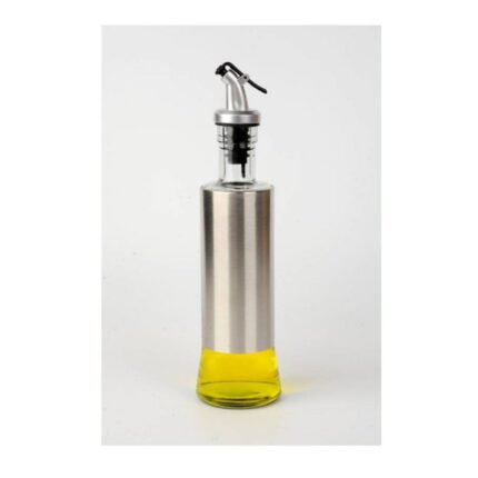 Galheteiro Azeite Vinagre 300ml Vidro Transparente Dosador Bico Inox Tampa Hermética