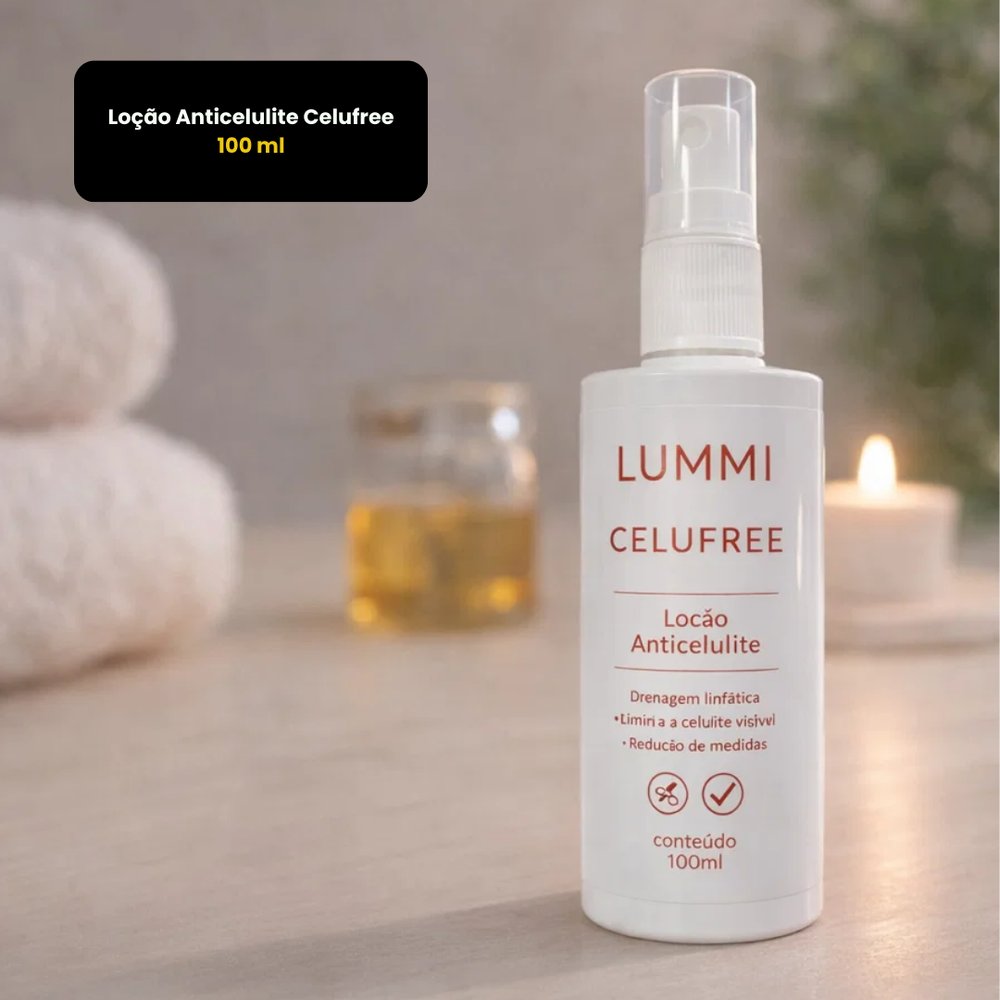 Loção Anticelulite Celufree 100ml Gel Redutor de Medidas Anti Celulite Pele Firme - Imagem 5