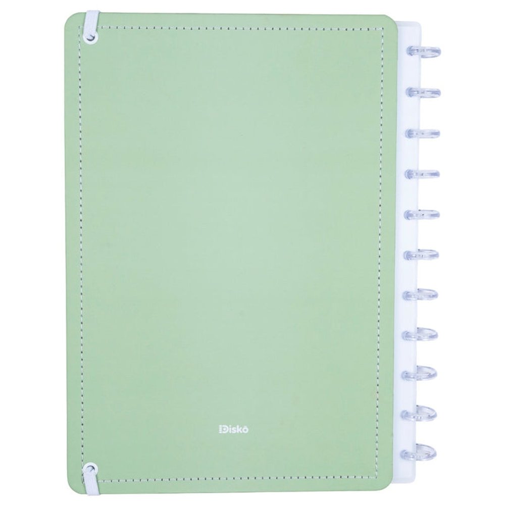 Caderno Pistache Disko Médio M Capa Dura Disco Reposicionável - Imagem 2