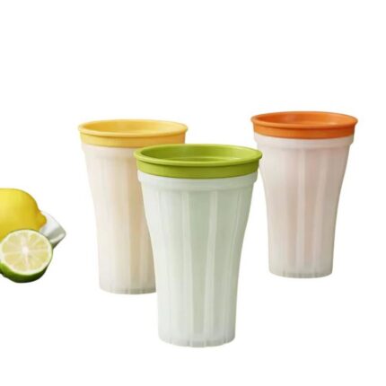 Forma de Gelo Smoothie com Tampa Plástica para Copo Silicone Flexível 14 Cavidades Reutilizável