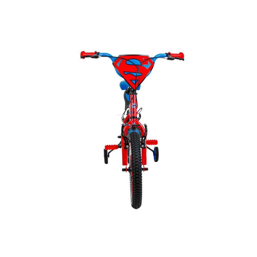 Bicicleta Infantil Superman Aro 16 Rodas 16" Freio V-Brake Quadro Aço Azul e Vermelho - Imagem 6