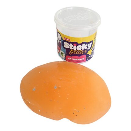 Pote de Slime Geleca 130g Sortido com Glitter Colorido Brilha Brinquedo Sensorial