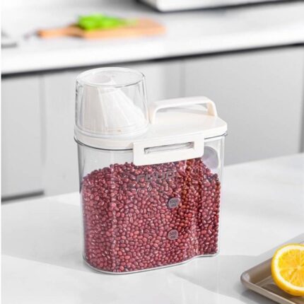 Pote Hermético Acrílico Multiuso 1800ml Transparente Vedação Térmica Armazenamento