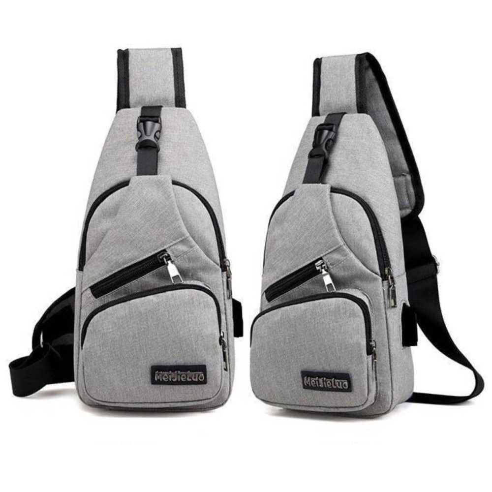 Bag Unissex Mochila com Entrada USB Saída Carregador Portátil Reforçada Resistente