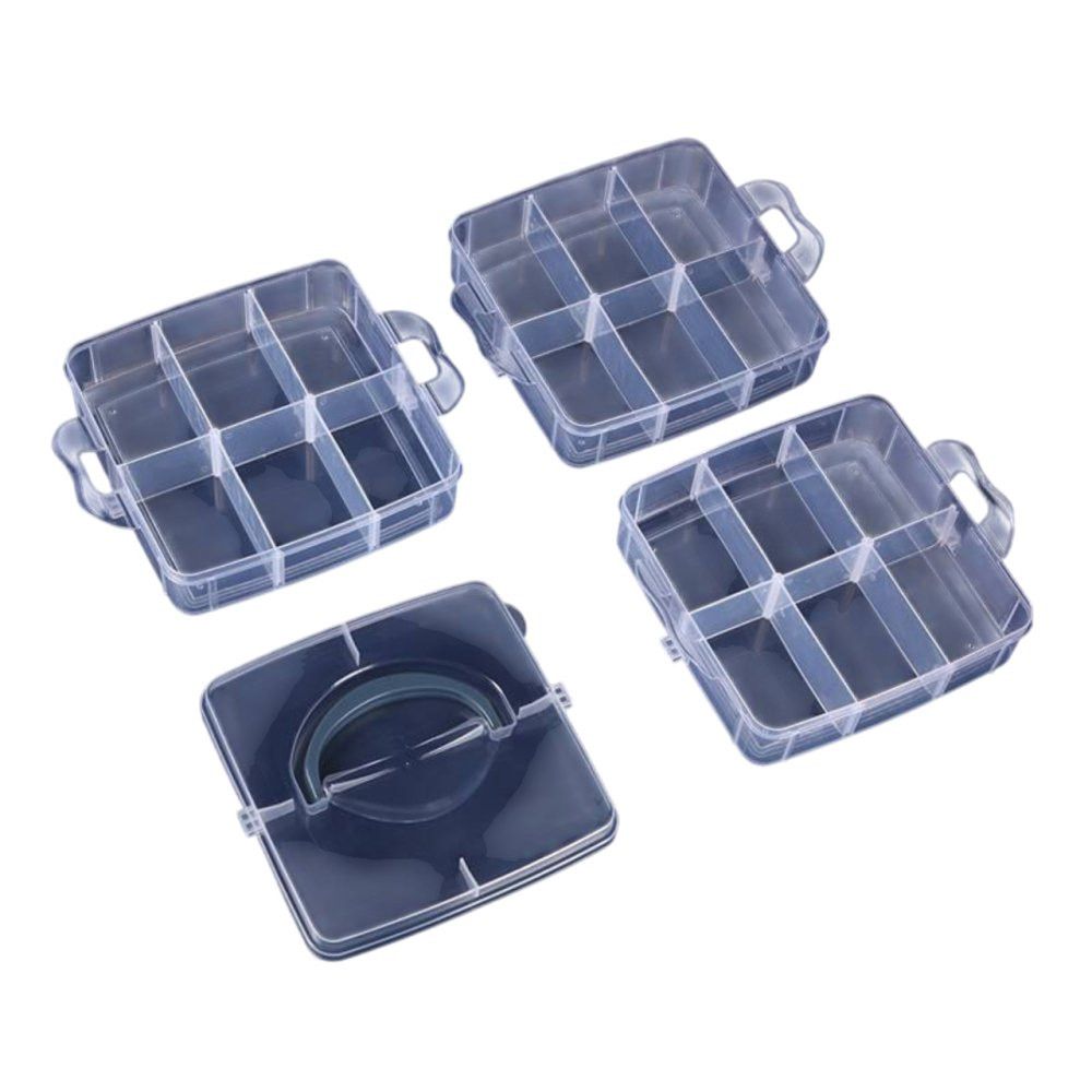 Cesto Organizador Multiuso 3 Compartimentos Plástico Resistente Branco 30x20x15cm - Imagem 3