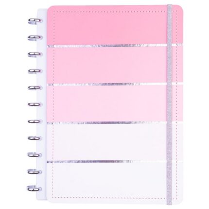 Caderno Listral Rosa Capa Dura Disco Reposicionável Grande G  Disko