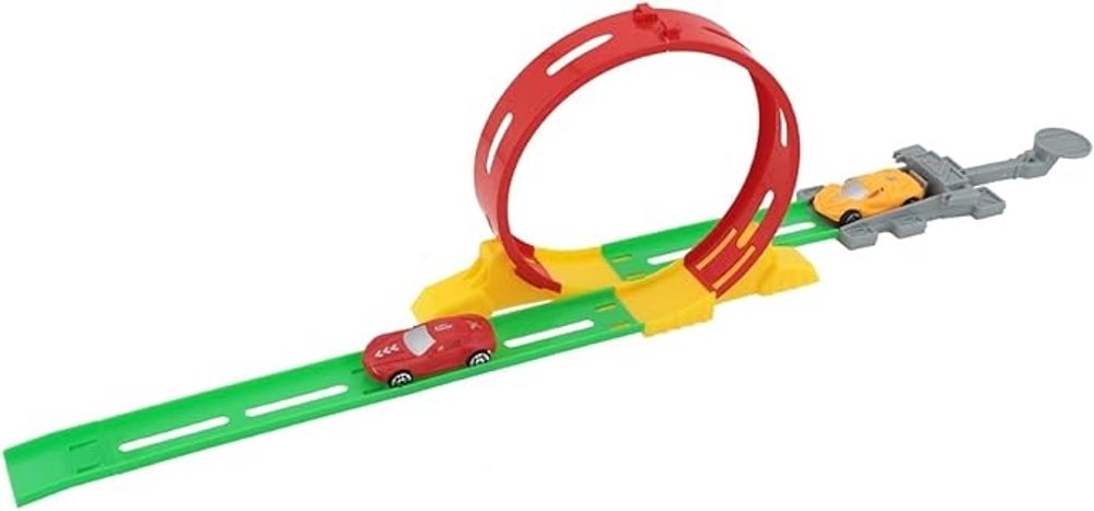 Pista Carrinho Com Lançador Brinquedo Infantil De Montar 360º - Imagem 2