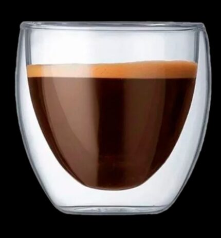 Conjunto 2 Copos Para Café de Vidro com Dupla Camada 90ml