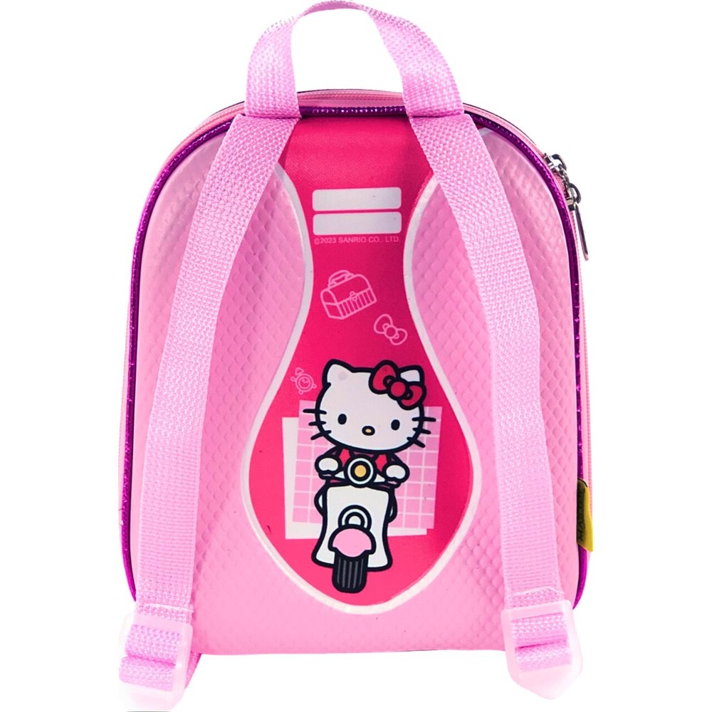 Mochila Infantil Hello Kitty Tamanho P Rosa Resistente Escolar Meninas Pequena - Imagem 2