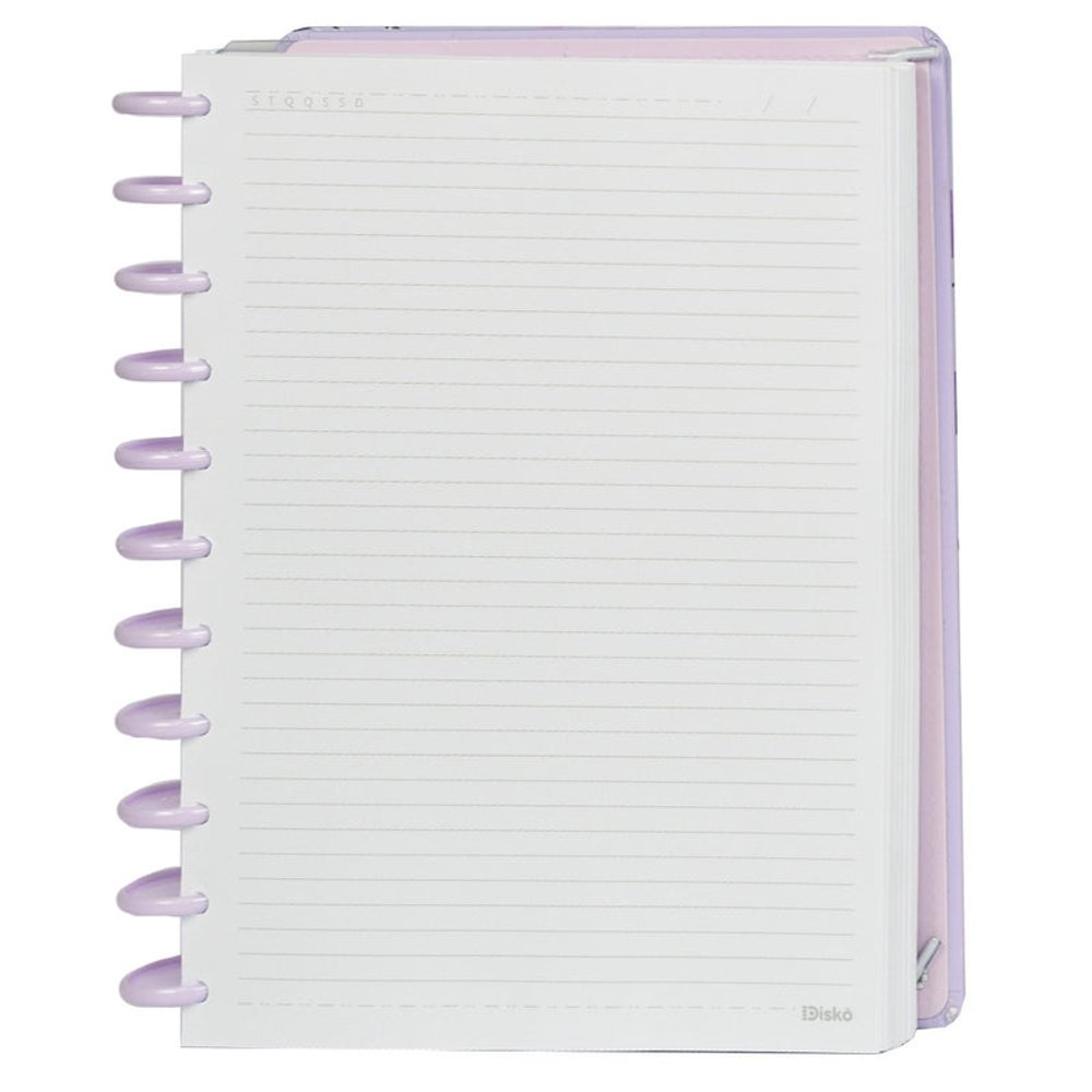 Caderno Violeta Grande G Capa Dura Disco Reposicionável Disko - Imagem 3