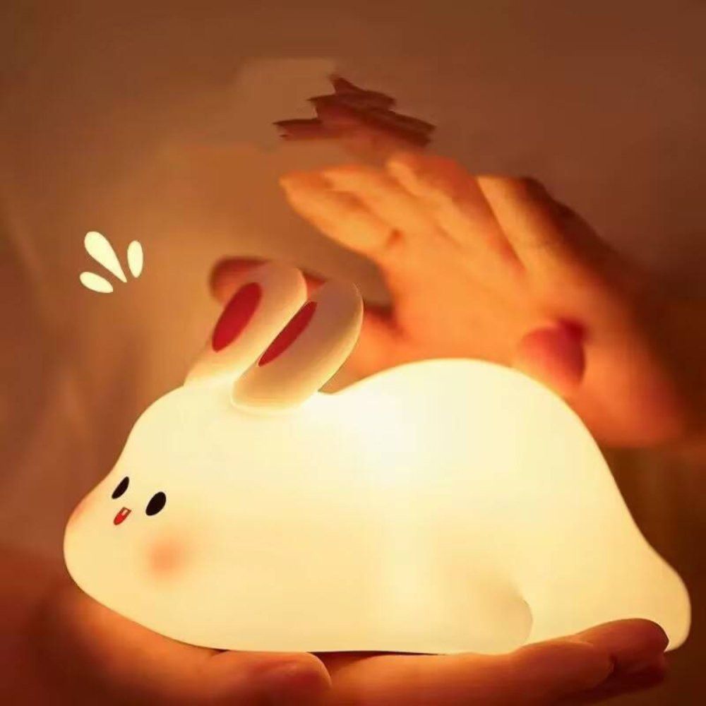 Luminária de Coelhinho Branca LED Infantil Decoração Quarto Bivolt Amarela e Branca - Imagem 10