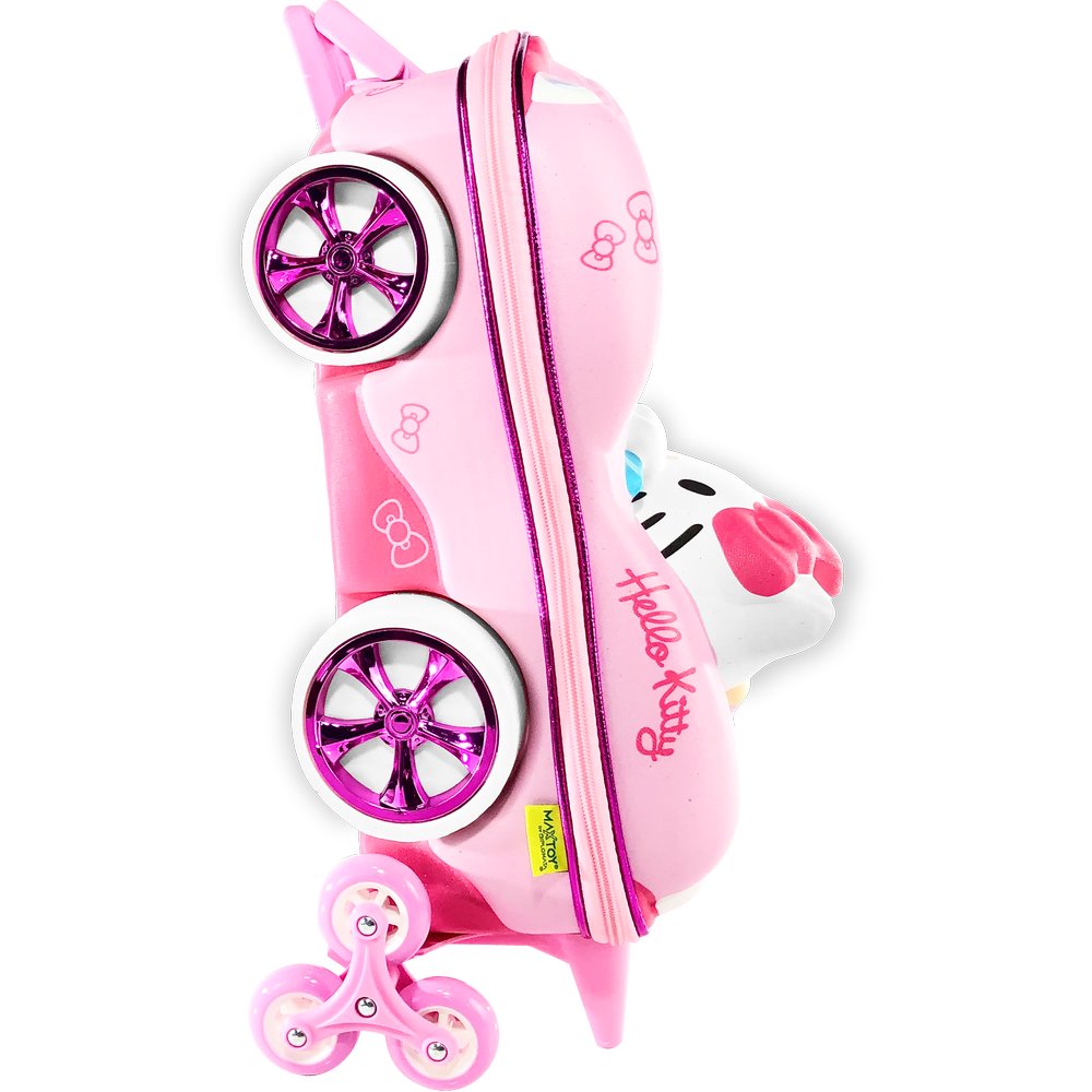 Mala Infantil Hello Kitty 3D com Rodinhas Rosa Resistente e Leve para Viagem Escolar - Imagem 2