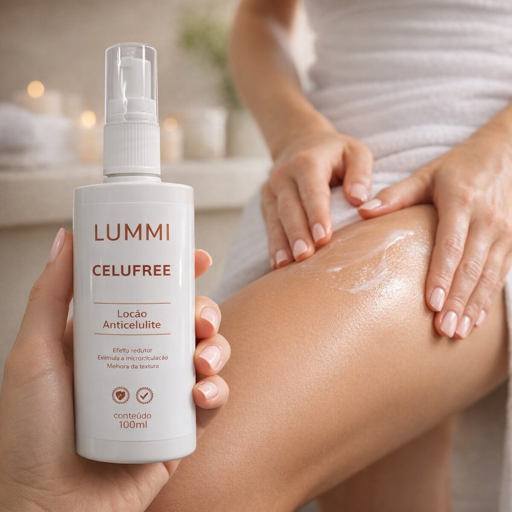 Loção Anticelulite Celufree 100ml Gel Redutor de Medidas Anti Celulite Pele Firme - Imagem 4