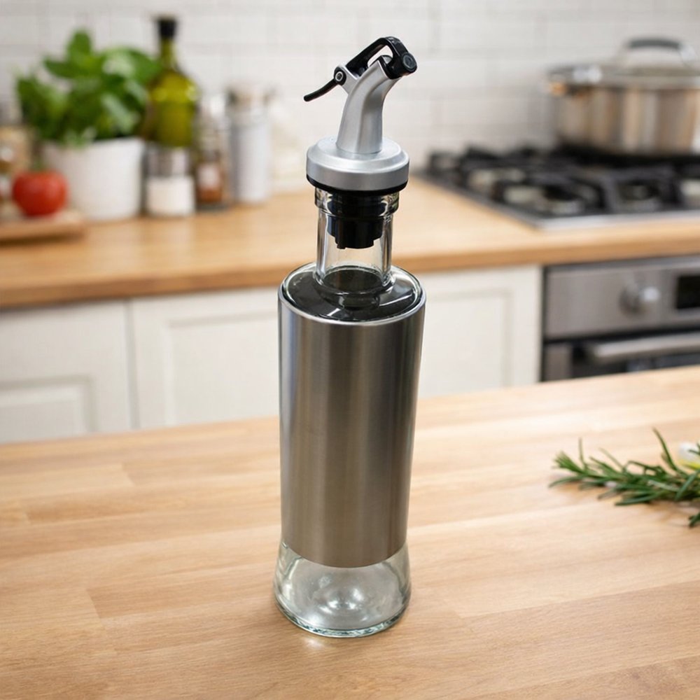 Dispenser de Temperos 300 ml Vidro Transparente com Tampa Inox Dose Precisa para Cozinha - Imagem 3