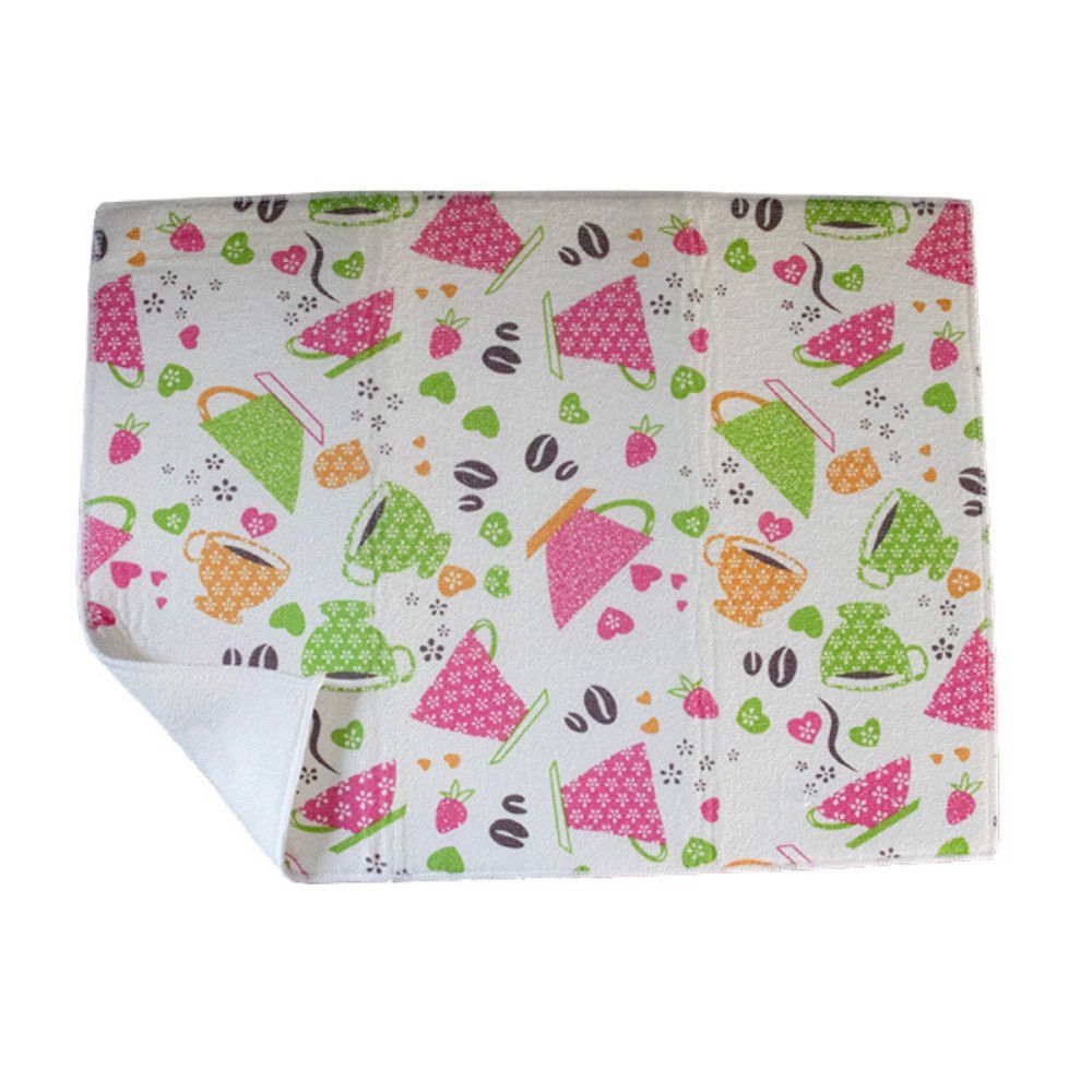 Aparador de Louças Microfibra Estampado Sortido 45x35cm Toalha de Cozinha Absorvente - Imagem 4