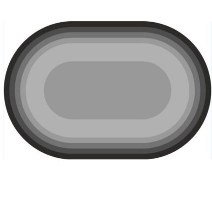 Tapete Oval Para Banheiro Sortido Antiderrapante 50x70cm Com Fibra de Polipropileno
