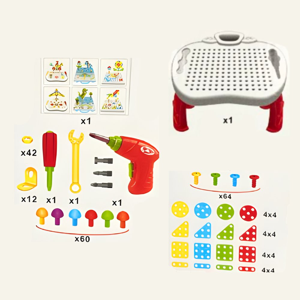 Mesa Criativa Educativa de Montagem com Acessórios - Imagem 4