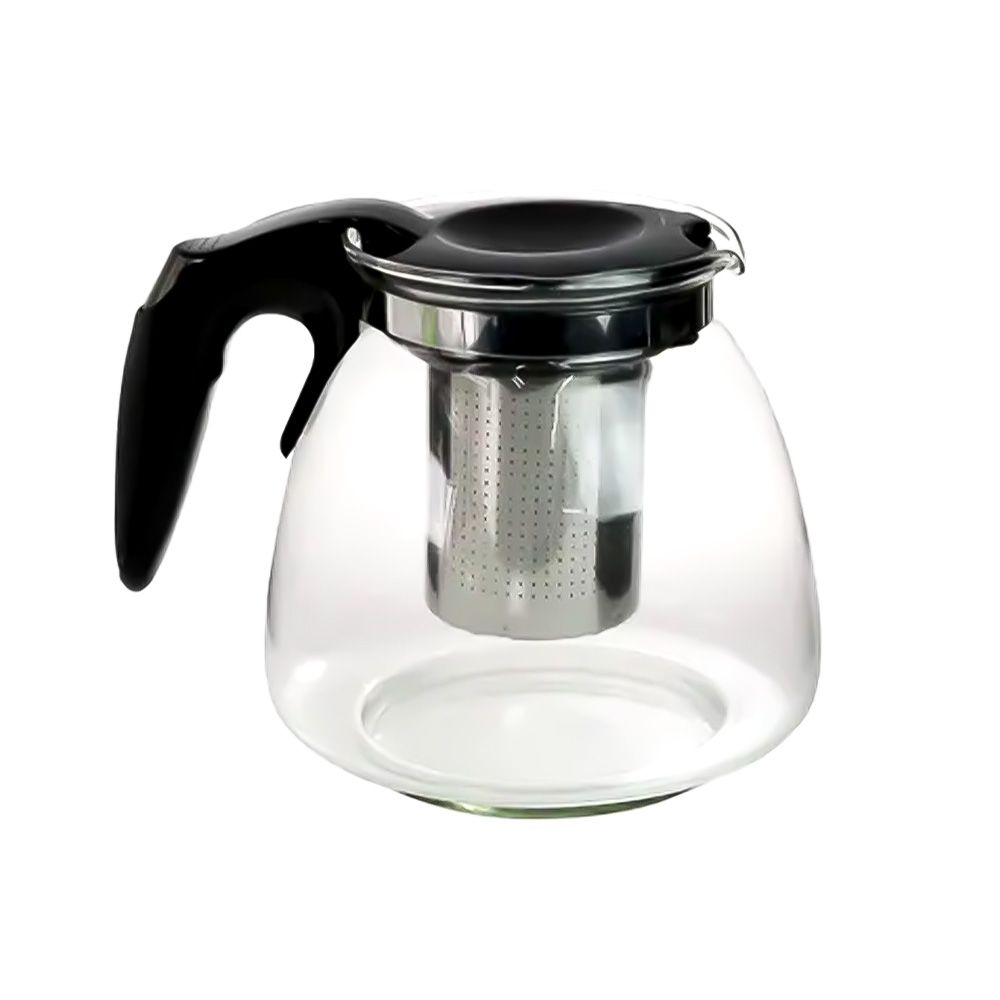 Chaleira Bule de Vidro com Infusor Inox 950ml para Chá Café Transparente Resistência Alta