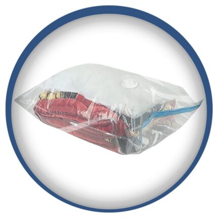 Saco Organizador a Vácuo EP Tamanho G 70x100cm Reutilizável Transparente para Roupas e Roupas de Cama