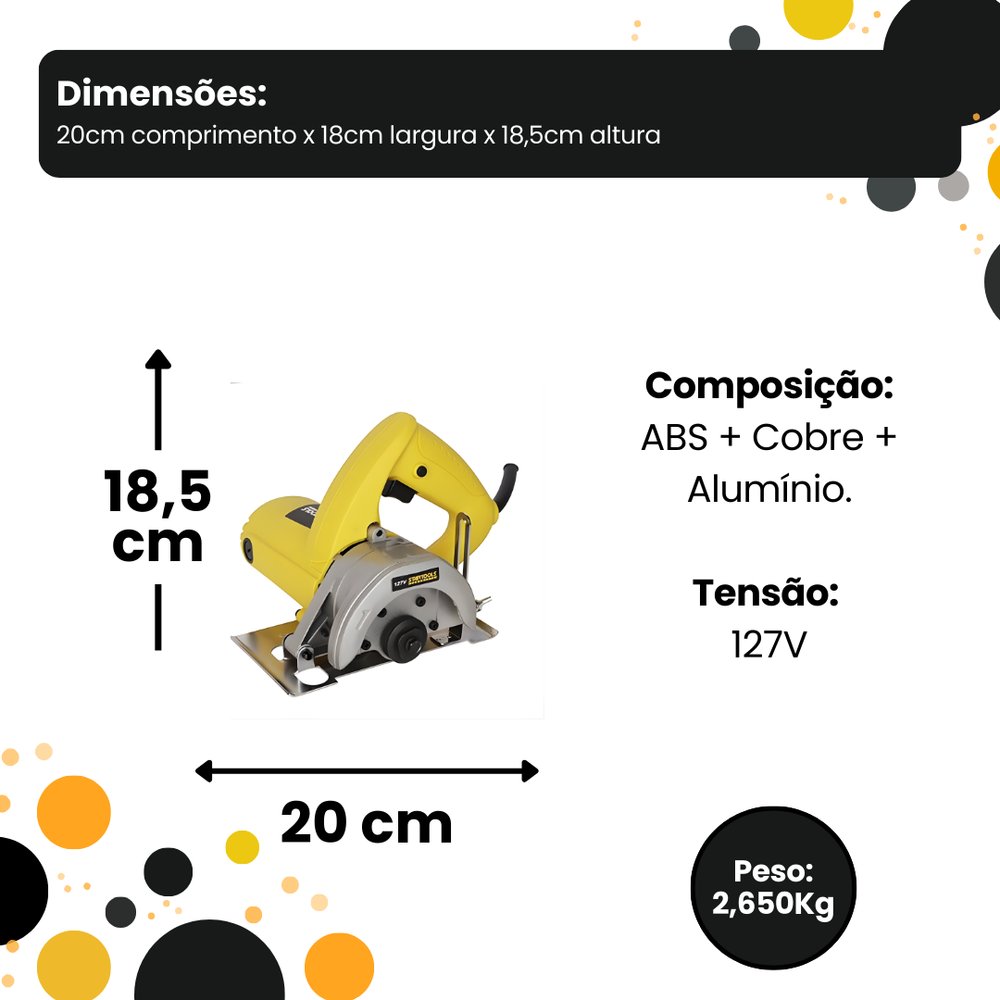 Serra Circular 127V 1100W Profissional com Disco 7 Polegadas Corte Madeira Metais - Imagem 2